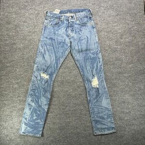 Levi's X Justin Timberlake 501 Slim Taper Jeans Men's Fresh Leaves Denim - 29x31